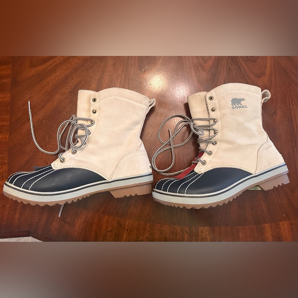 Sorel Tivoli Camp 18 Waterproof Snow Winter Duck Suede Boots Size 8